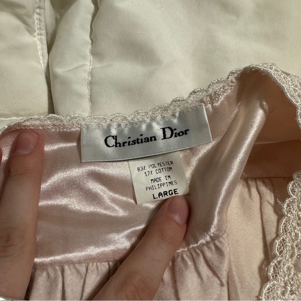 Vintage Christian Dior Baby Pink Satin Nighty - Picture 7 of 8